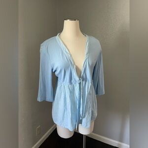 Elegant Women's Light Blue Blouse